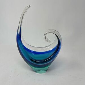 Murano sommerso glass sculpture vase. Made by Arte Nuova